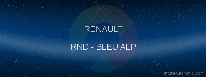 Pintura Renault RND Bleu Alp