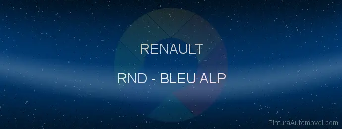 Pintura Renault RND Bleu Alp