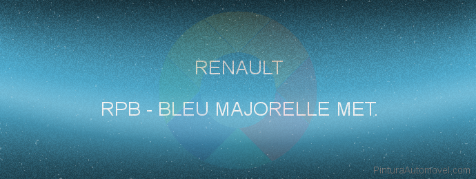 Pintura Renault RPB Bleu Majorelle Met.