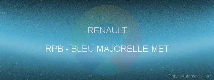 Pintura Renault RPB Bleu Majorelle Met.