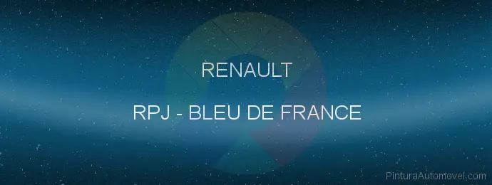 Pintura Renault RPJ Bleu De France