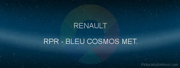 Pintura Renault RPR Bleu Cosmos Met.