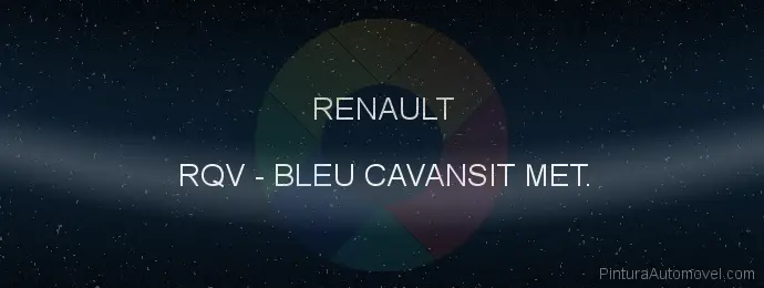 Pintura Renault RQV Bleu Cavansit Met.