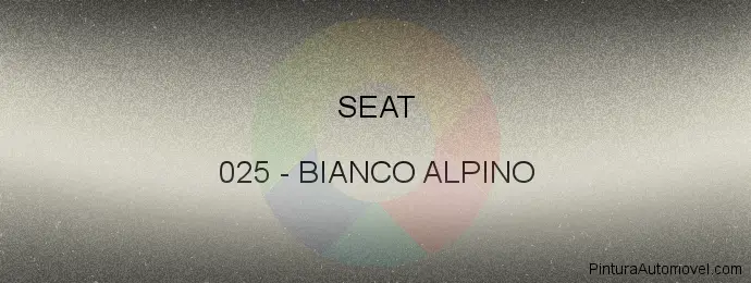 Pintura Seat 025 Bianco Alpino