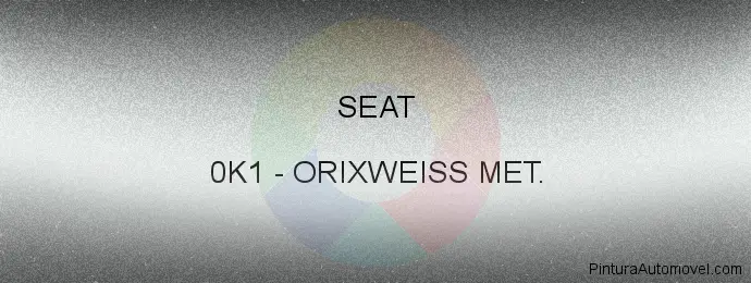 Pintura Seat 0K1 Orixweiss Met.