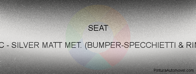 Pintura Seat 1BC Silver Matt Met. (bumper-specchietti & Rims)