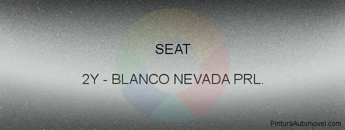 Pintura Seat 2Y Blanco Nevada Prl.