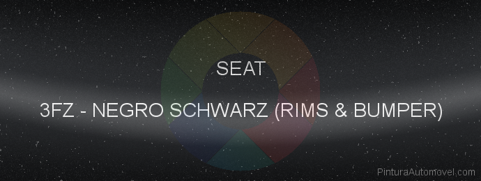 Pintura Seat 3FZ Negro Schwarz (rims & Bumper)