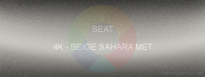Pintura Seat 4K Beige Sahara Met