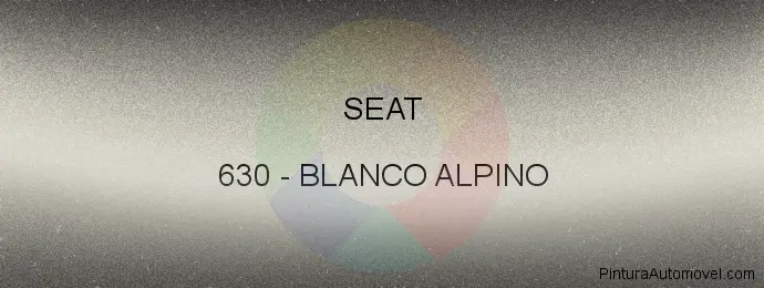 Pintura Seat 630 Blanco Alpino