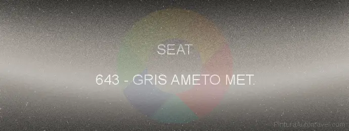 Pintura Seat 643 Gris Ameto Met.