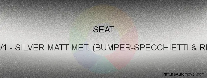 Pintura Seat C9Z/1 Silver Matt Met. (bumper-specchietti & Rims)