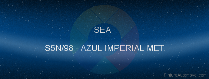 Pintura Seat S5N/98 Azul Imperial Met.