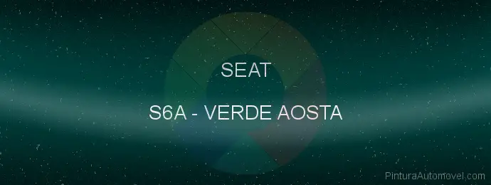 Pintura Seat S6A Verde Aosta