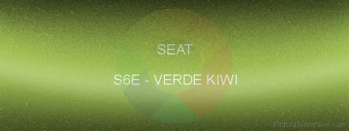 Pintura Seat S6E Verde Kiwi