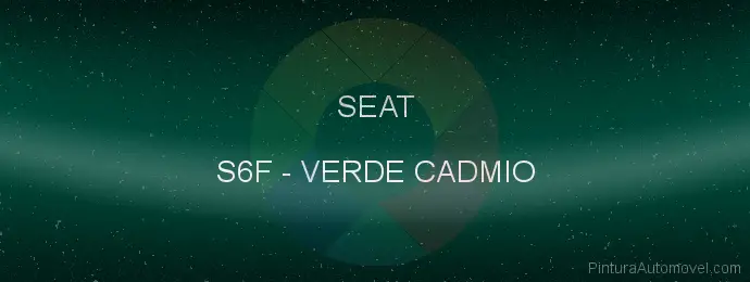 Pintura Seat S6F Verde Cadmio