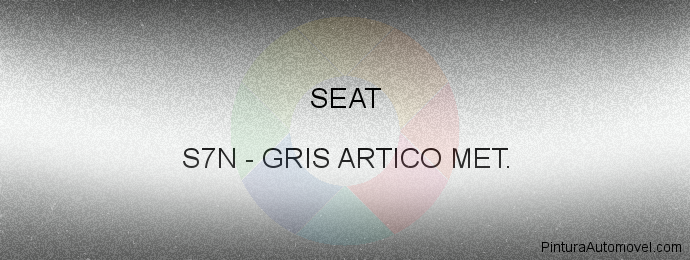 Pintura Seat S7N Gris Artico Met.