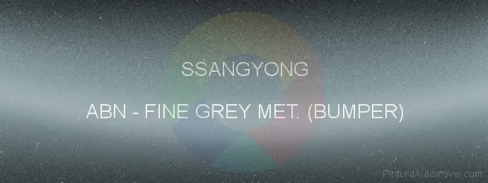 Pintura Ssangyong ABN Fine Grey Met. (bumper)