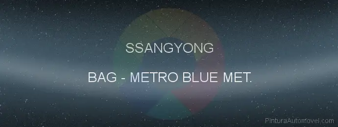 Pintura Ssangyong BAG Metro Blue Met.