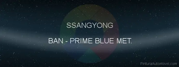 Pintura Ssangyong BAN Prime Blue Met.