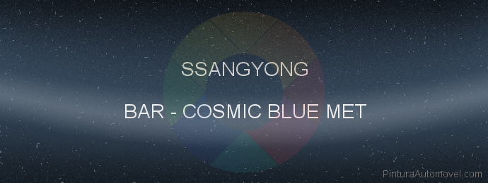 Pintura Ssangyong BAR Cosmic Blue Met