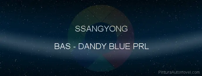 Pintura Ssangyong BAS Dandy Blue Prl