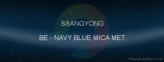 Pintura Ssangyong BE Navy Blue Mica Met.