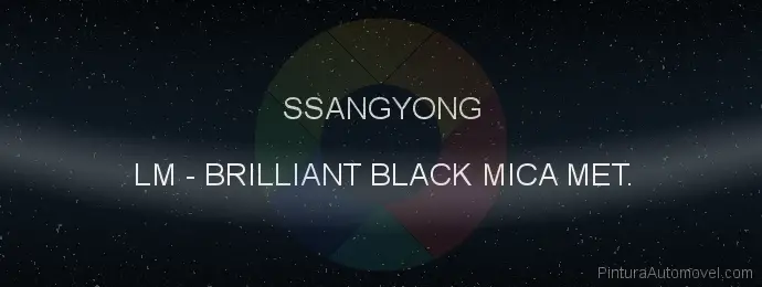 Pintura Ssangyong LM Brilliant Black Mica Met.