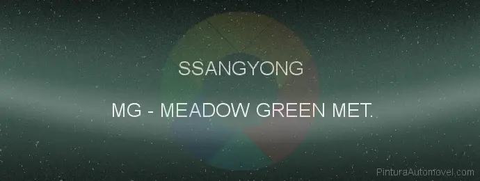 Pintura Ssangyong MG Meadow Green Met.