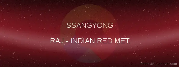 Pintura Ssangyong RAJ Indian Red Met.