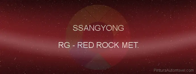 Pintura Ssangyong RG Red Rock Met.