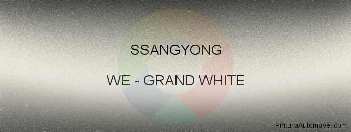 Pintura Ssangyong WE Grand White