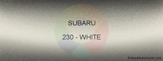 Pintura Subaru 230 White