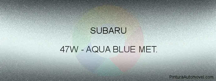 Pintura Subaru 47W Aqua Blue Met.