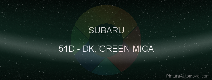 Pintura Subaru 51D Dk. Green Mica