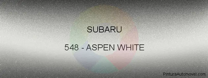 Pintura Subaru 548 Aspen White