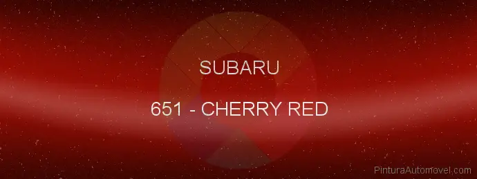 Pintura Subaru 651 Cherry Red