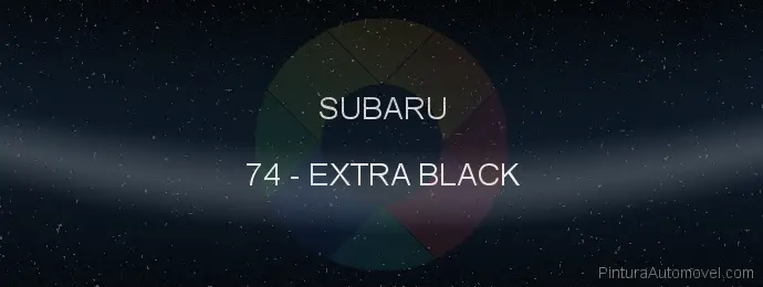 Pintura Subaru 74 Extra Black