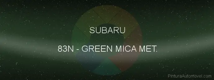 Pintura Subaru 83N Green Mica Met.