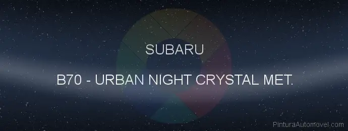 Pintura Subaru B70 Urban Night Crystal Met.