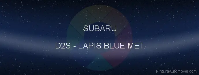 Pintura Subaru D2S Lapis Blue Met.