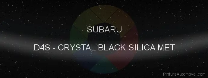 Pintura Subaru D4S Crystal Black Silica Met.