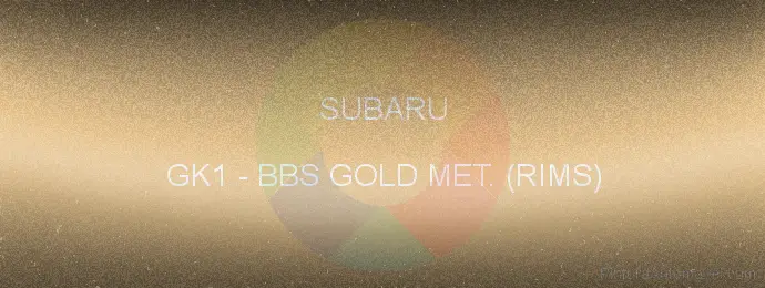 Pintura Subaru GK1 Bbs Gold Met. (rims)