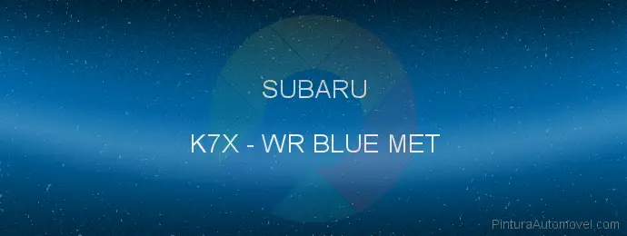 Pintura Subaru K7X Wr Blue Met
