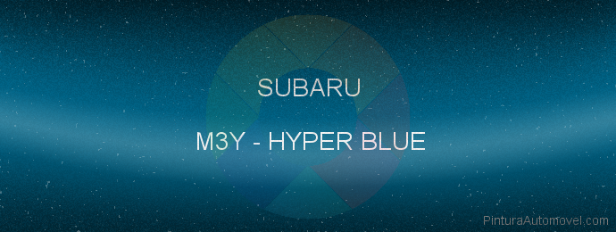 Pintura Subaru M3Y Hyper Blue