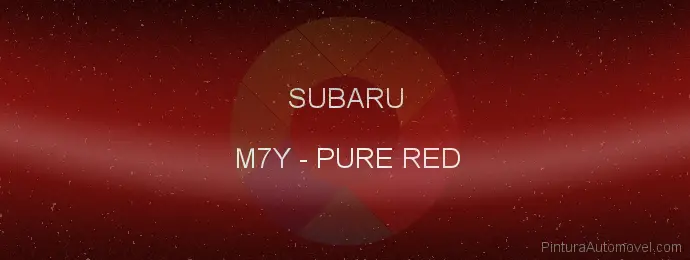 Pintura Subaru M7Y Pure Red