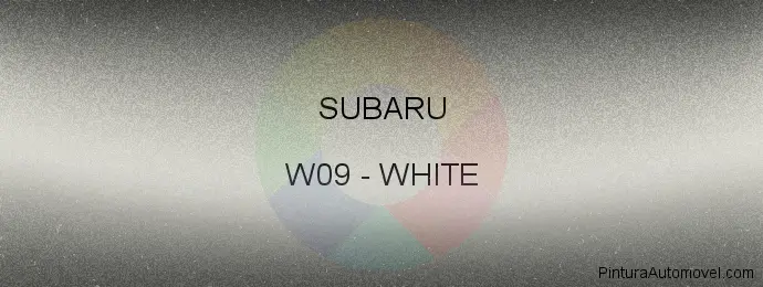 Pintura Subaru W09 White