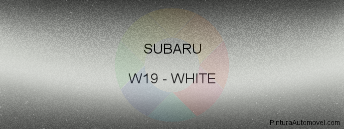 Pintura Subaru W19 White
