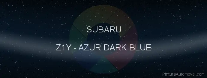 Pintura Subaru Z1Y Azur Dark Blue