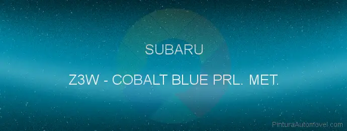 Pintura Subaru Z3W Cobalt Blue Prl. Met.